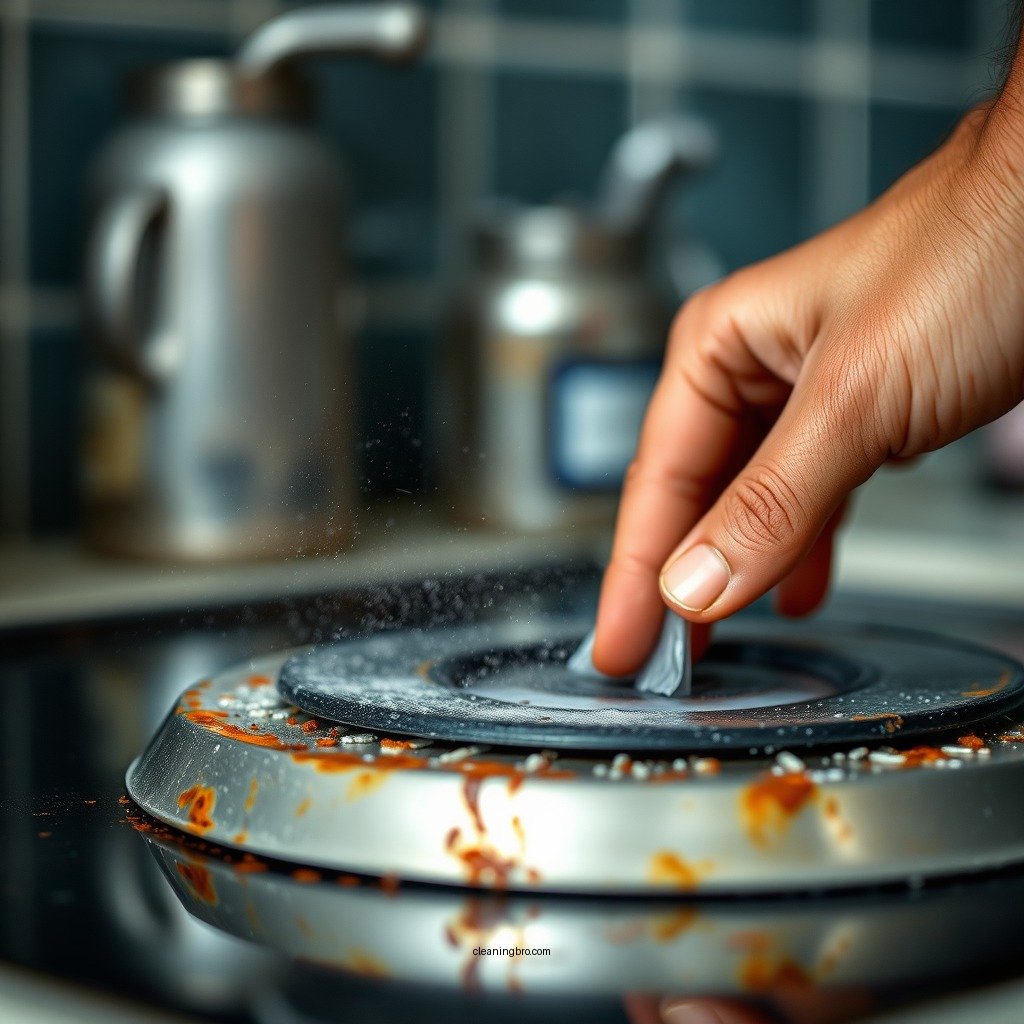 Step-by-Step Cleaning Process - rust how to clean electric hob solid plates