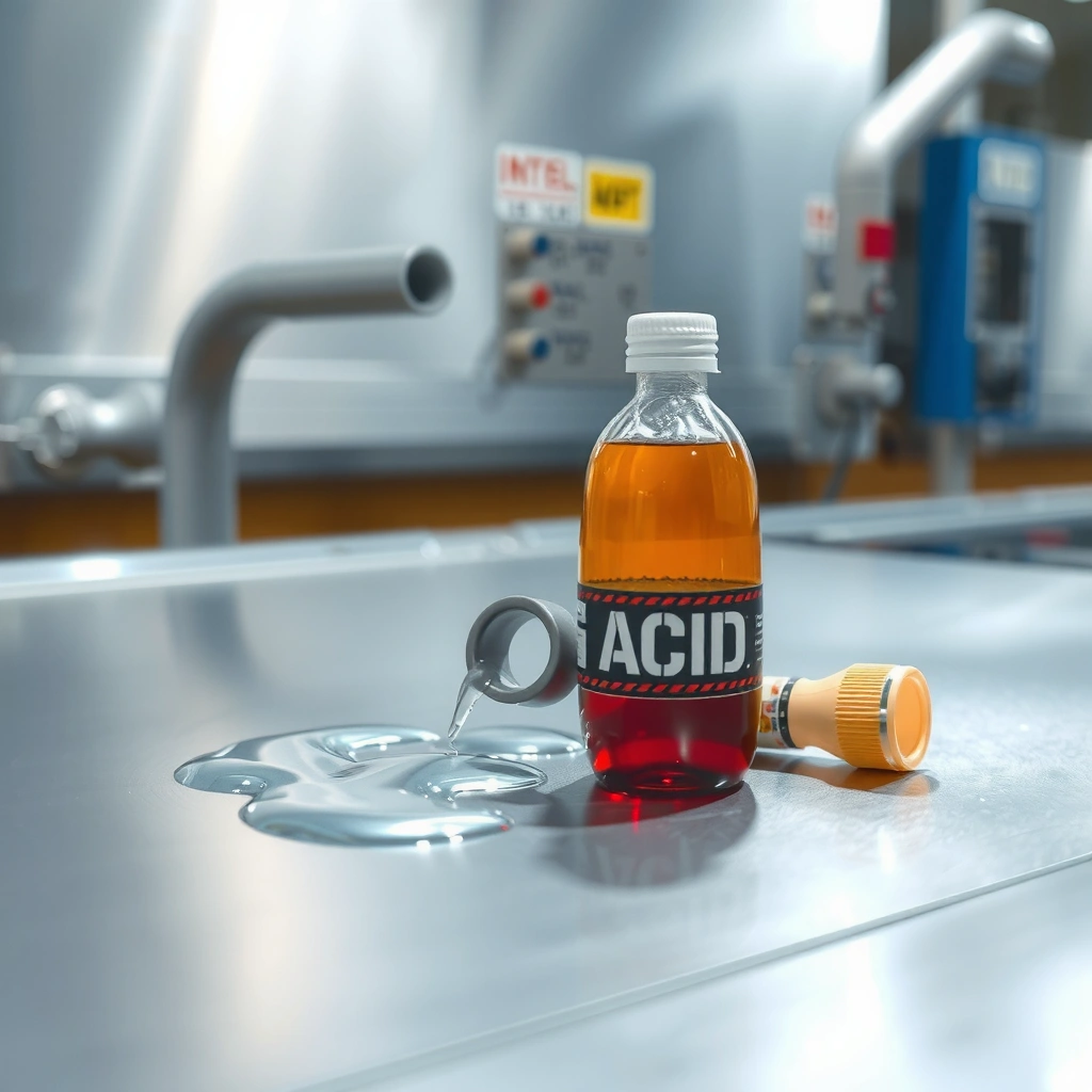Acid Reaction - acid on stainless steel how to clean