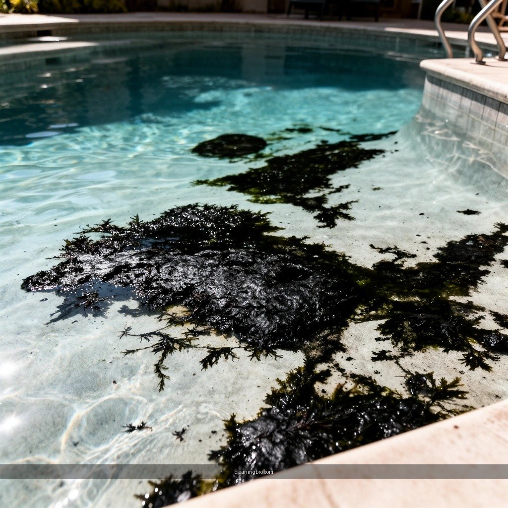 Black Algae - how to clean black algae from swimming pool