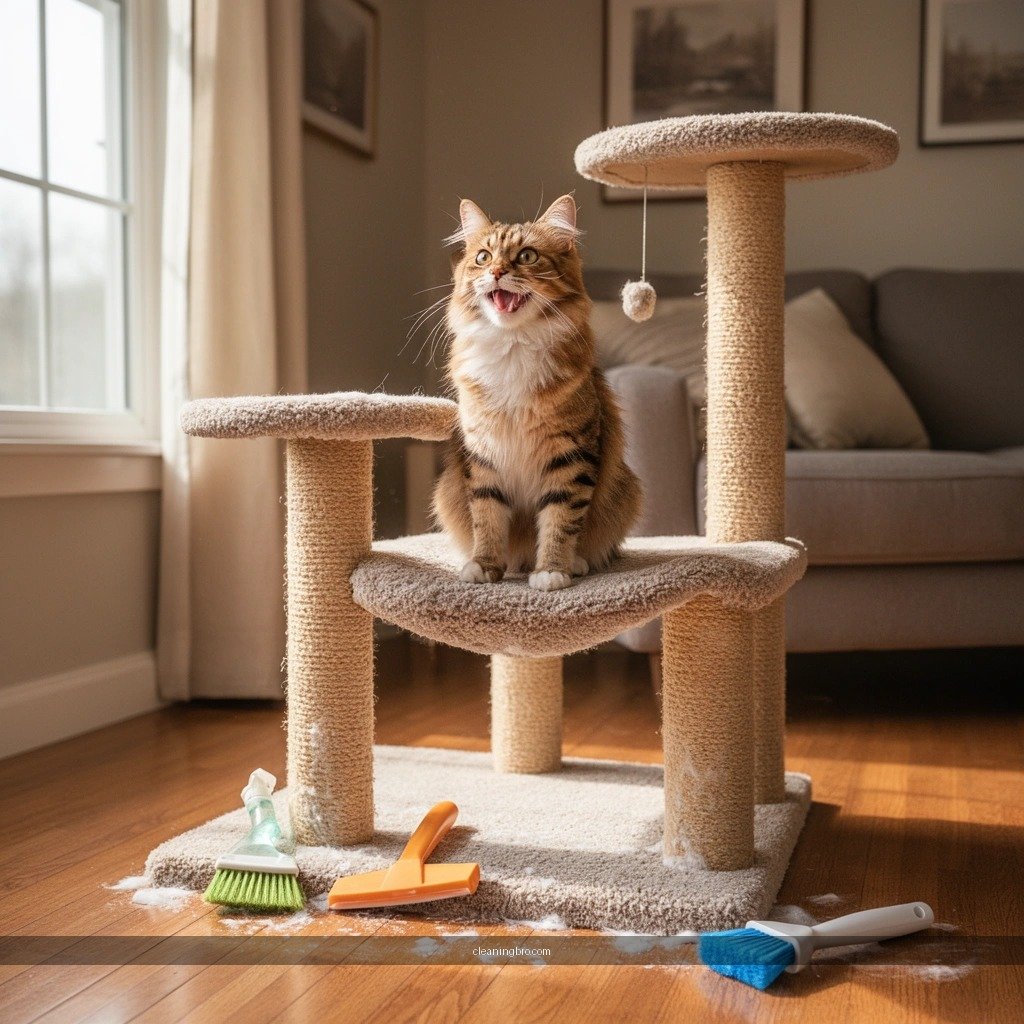 Care Instructions - how to clean a carpeted cat tree