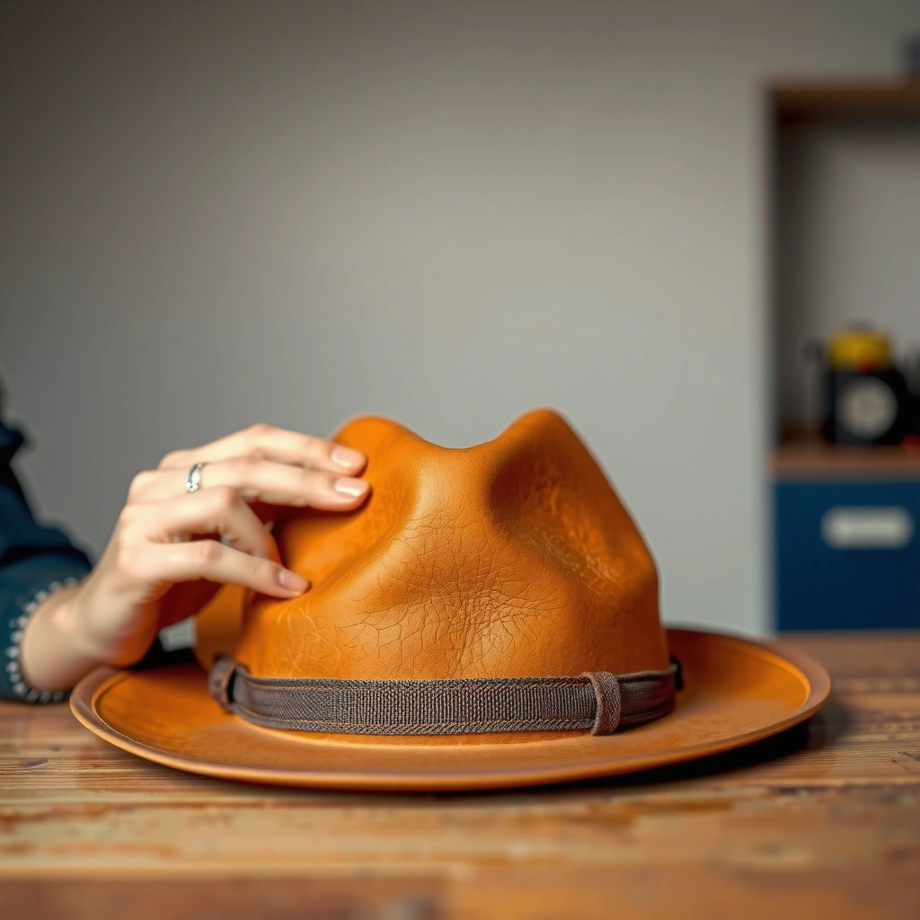 Care Label - how to clean a leather hat