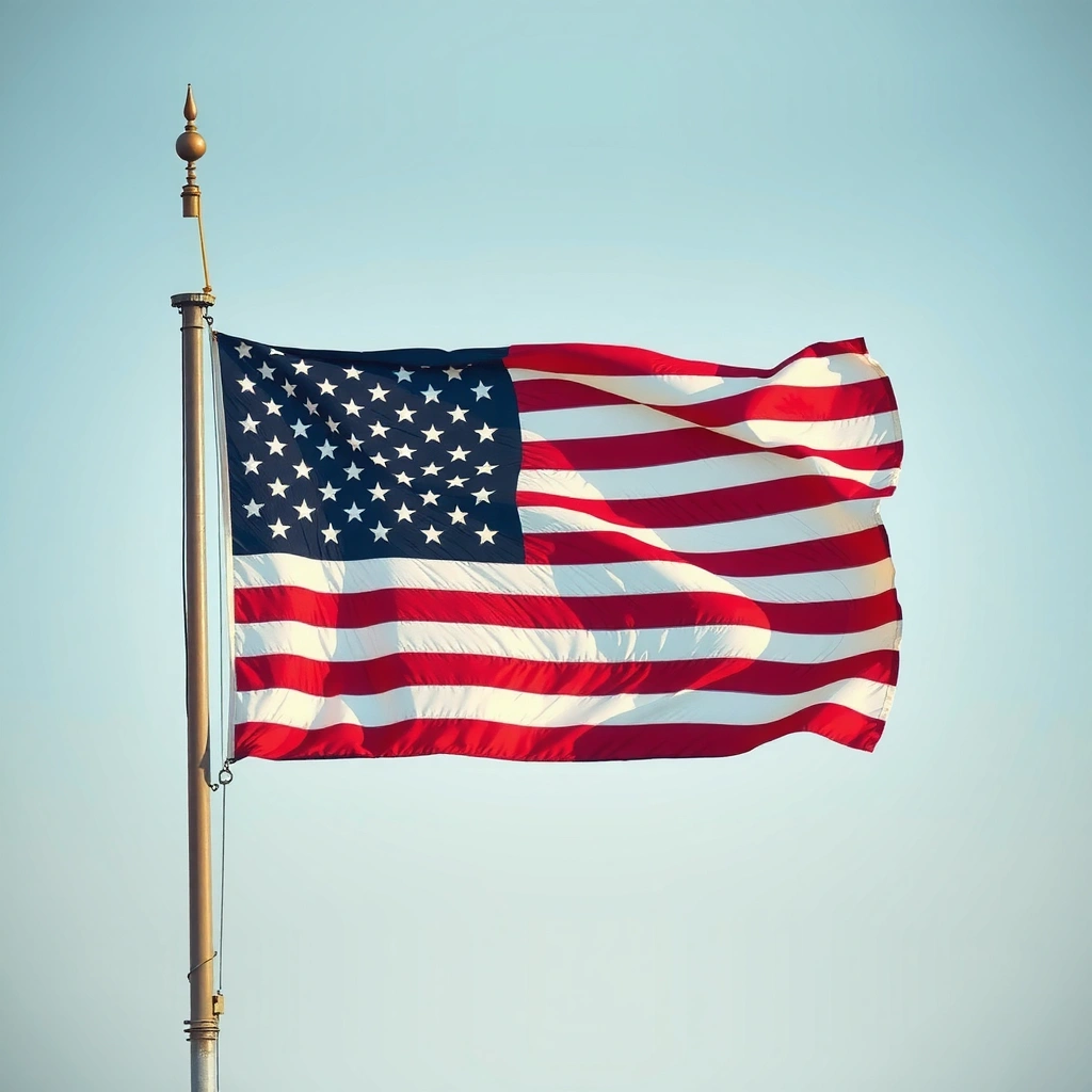 Care Label - how to clean an american flag