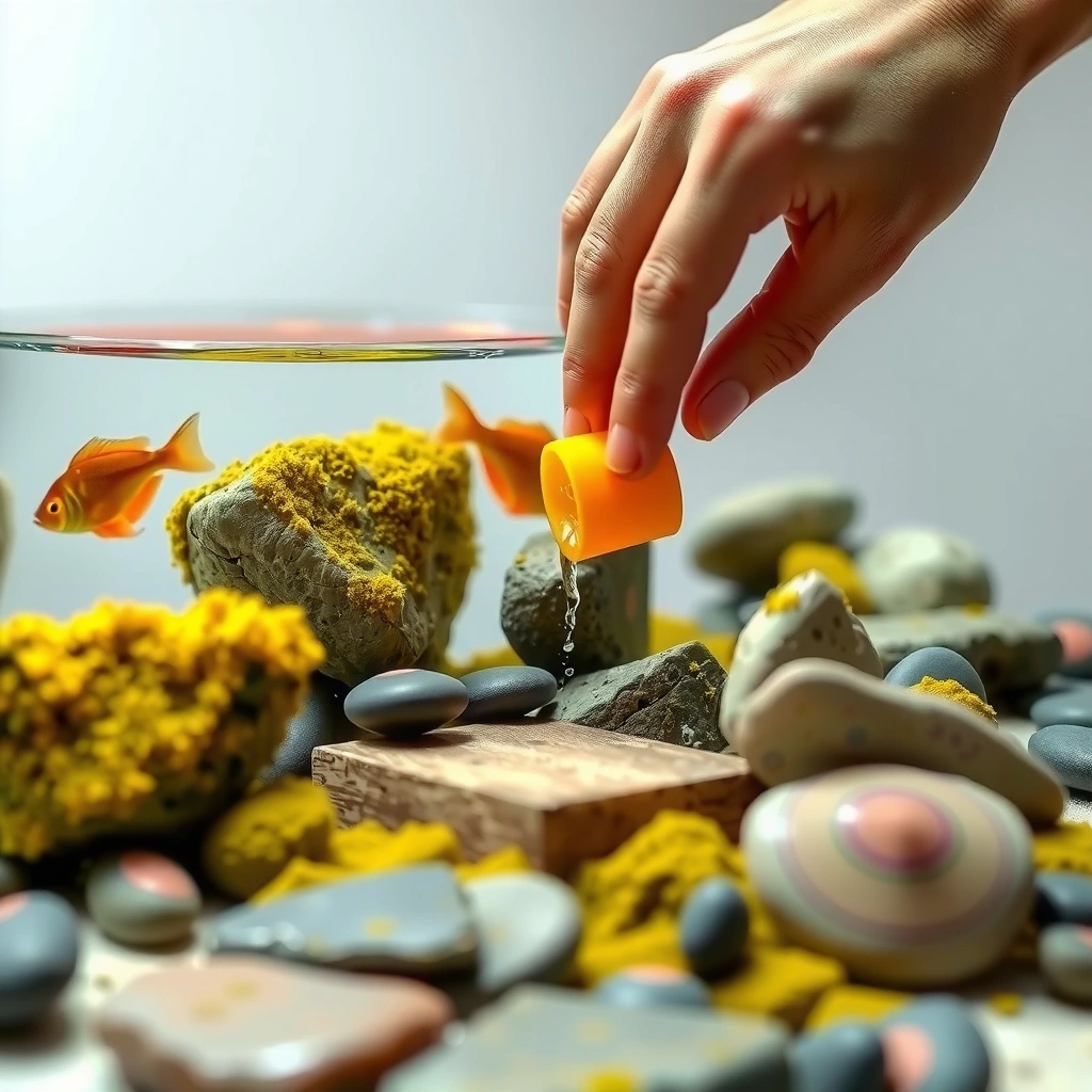 Cleaning - how to clean algae off fish tank rocks