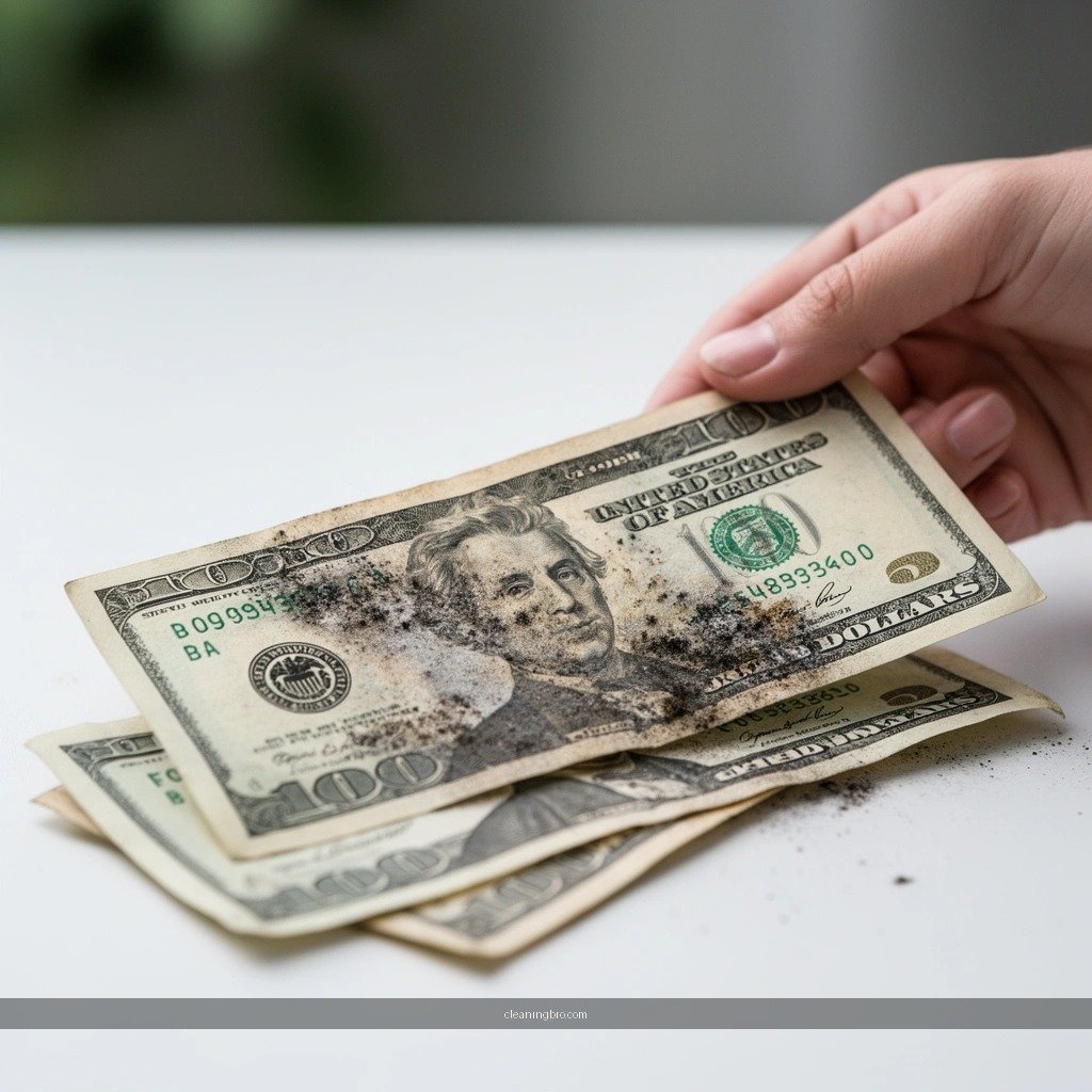 Cleaning Area - how to clean moldy money