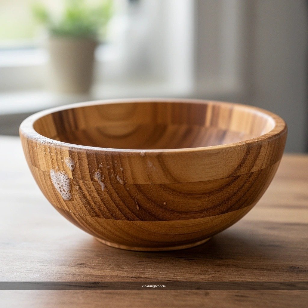 Cleaning Steps - how to clean a wooden salad bowl