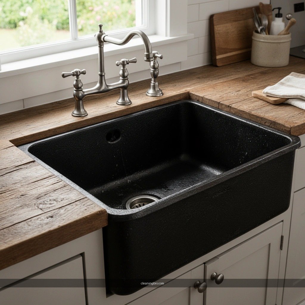 Cleaning Supplies - how to clean cast iron sinks