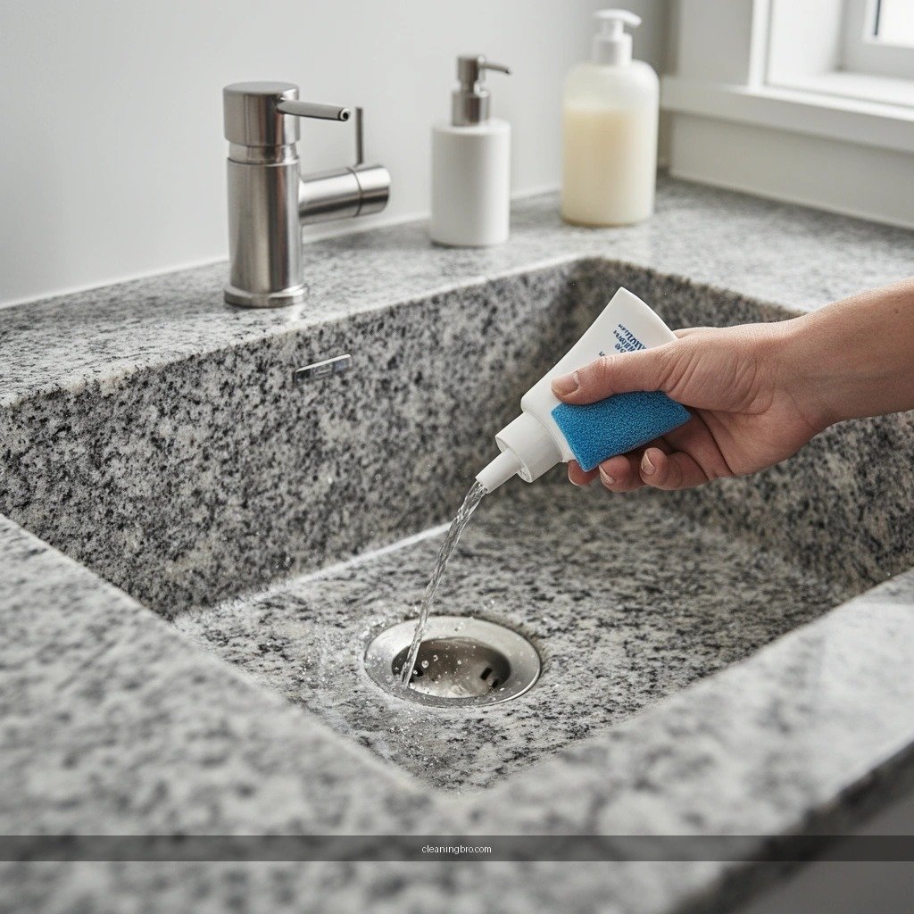Daily Cleaning - how to clean a granite sink