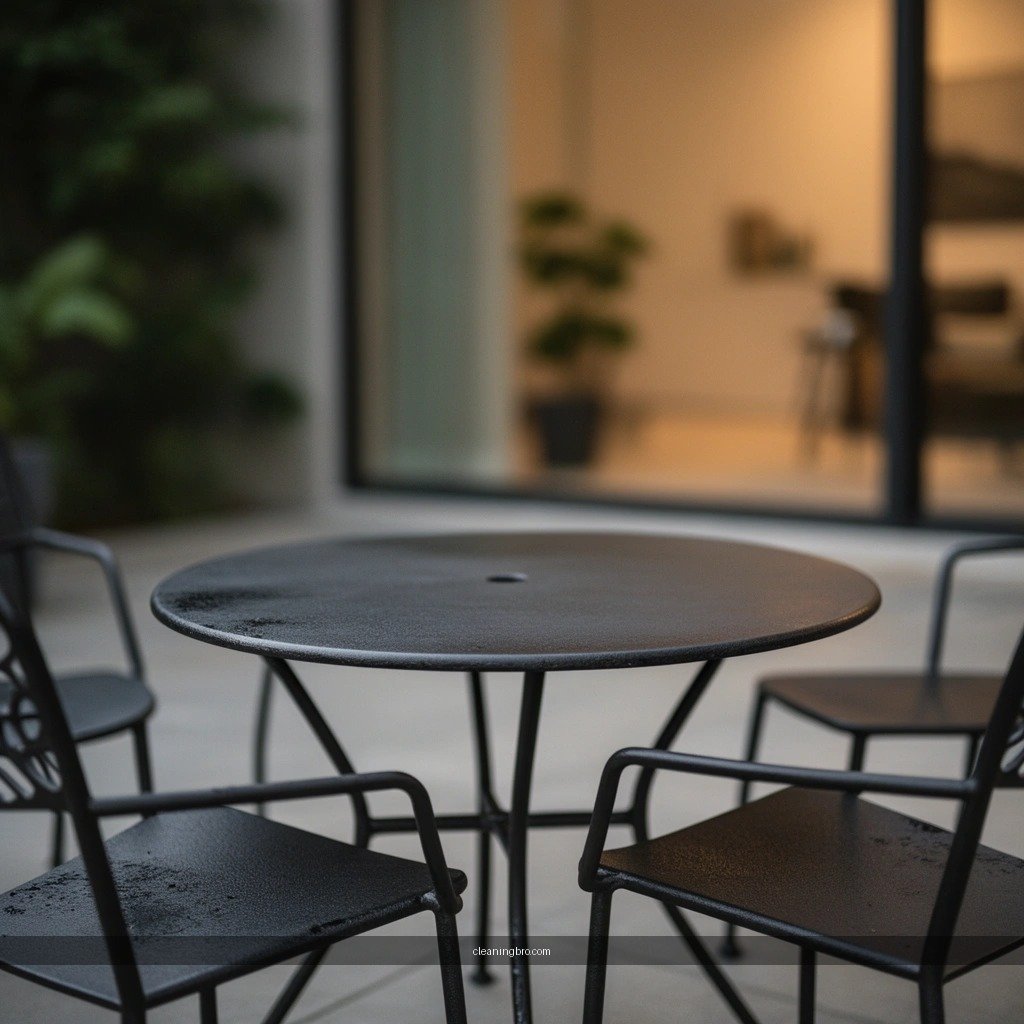 Dirt and Debris - how to clean cast iron patio furniture