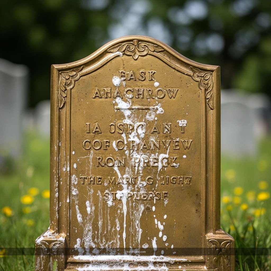 Dirt and Debris - how to clean a brass grave marker