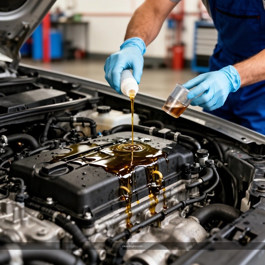 Engine Area - how to clean oil off engine