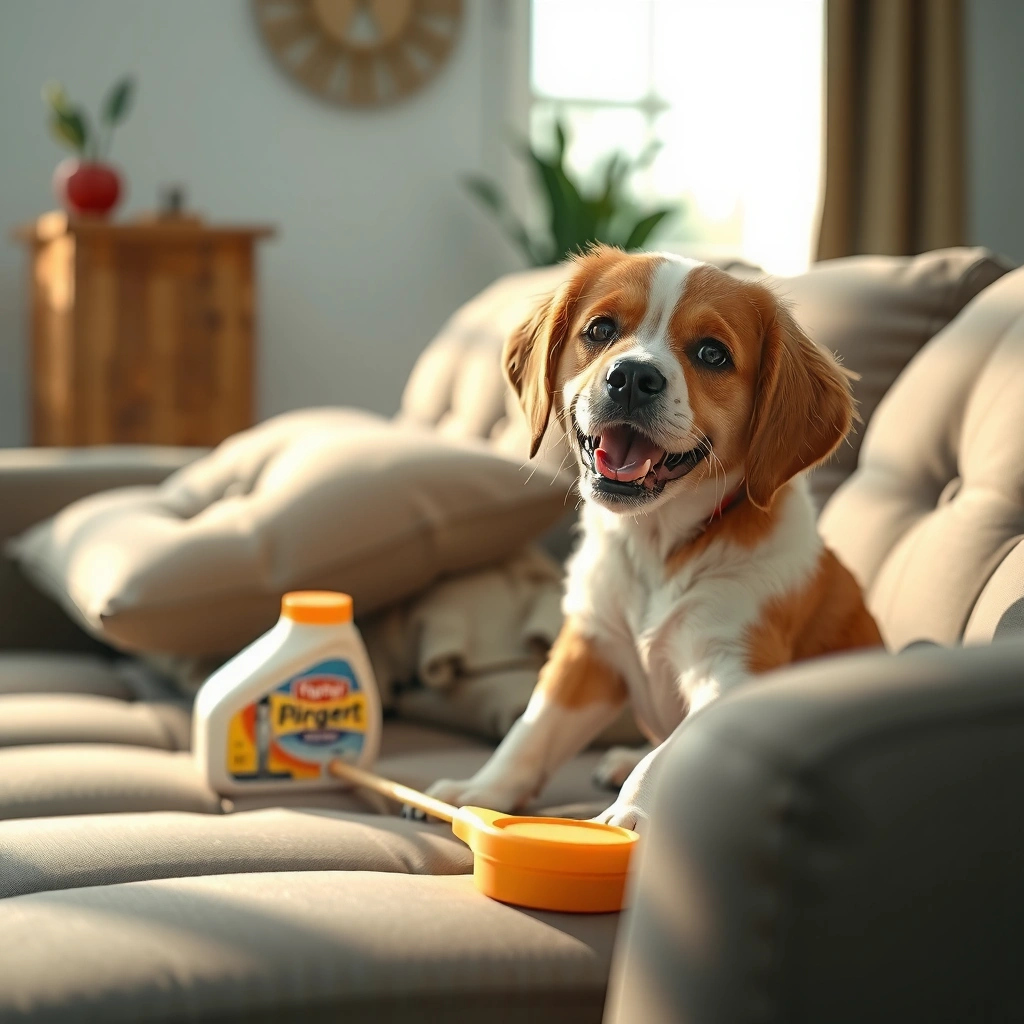 Fabric - how to clean dog urine off couch