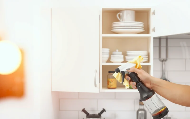 How to Clean White Laminate Cabinets That Have Yellowed