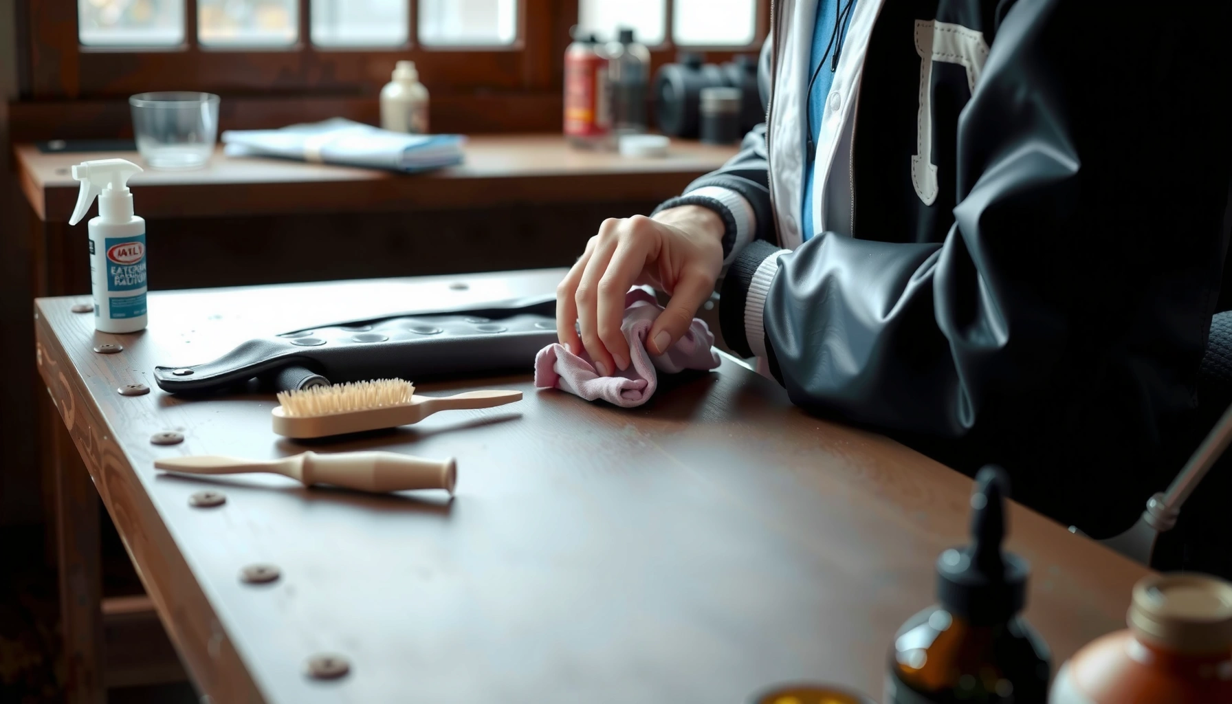 How to Clean a Letterman Jacket with Leather Sleeves