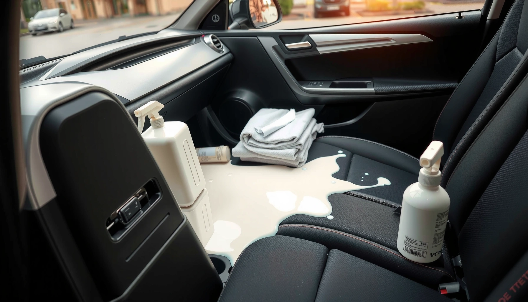 How to Clean Spilled Milk in Car