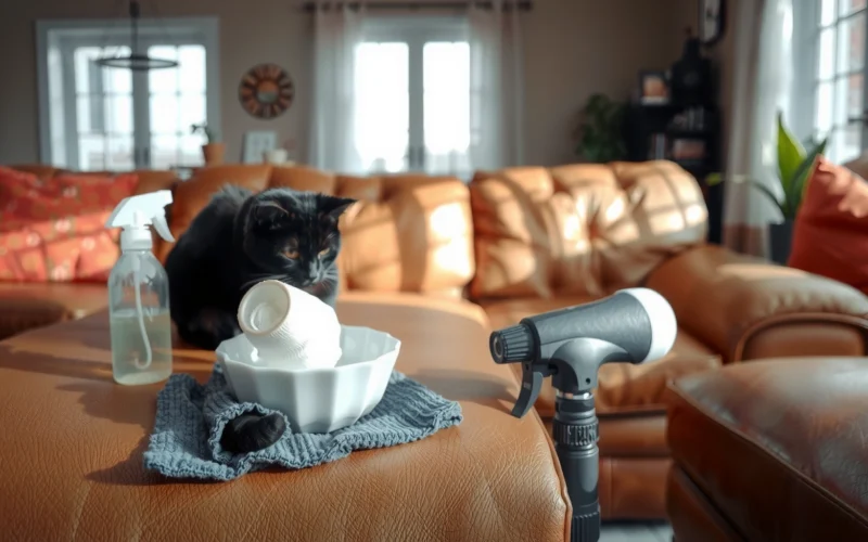 How to Clean Cat Urine From Leather Sofa: Step-by-Step