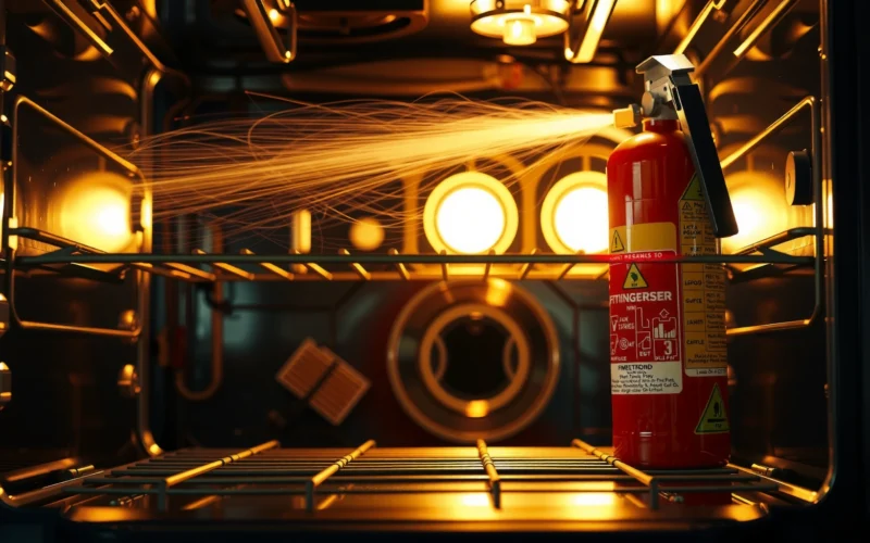 How to Clean Fire Extinguisher Residue From Oven Safely