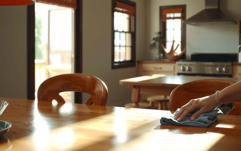 How to Clean a Sticky Wooden Table: Quick, Safe Steps
