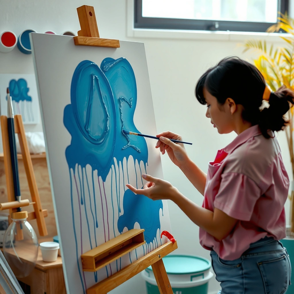 Fresh Acrylic Paint - how to clean up acrylic paint