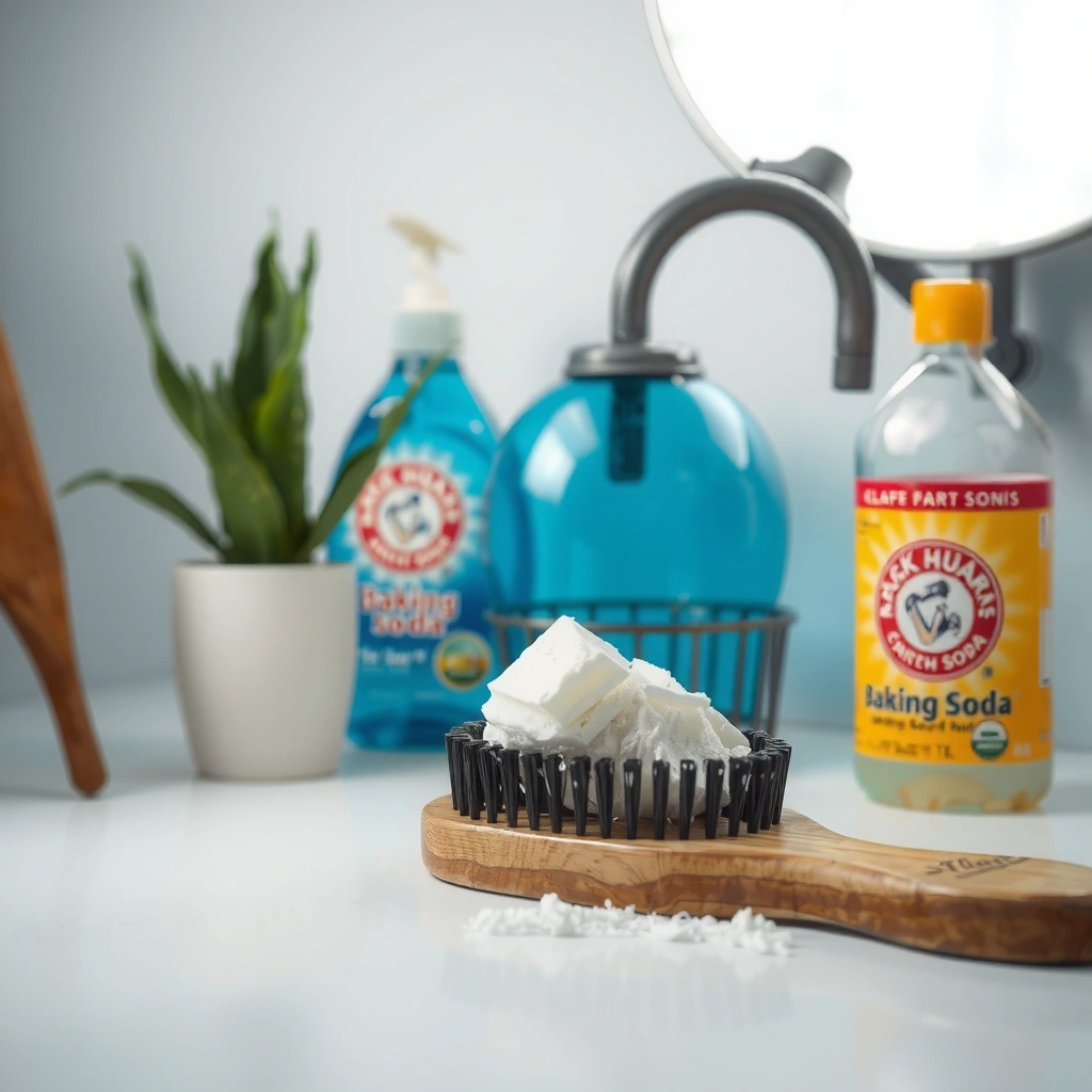 Gather - how to clean a hairbrush with baking soda
