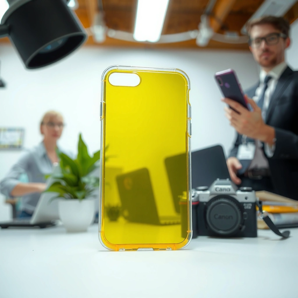 Gather - how to get yellow out of clear phone case
