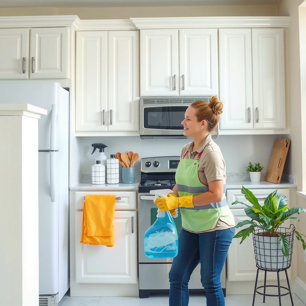 Gather Cleaning Supplies - how to clean white laminate cabinets