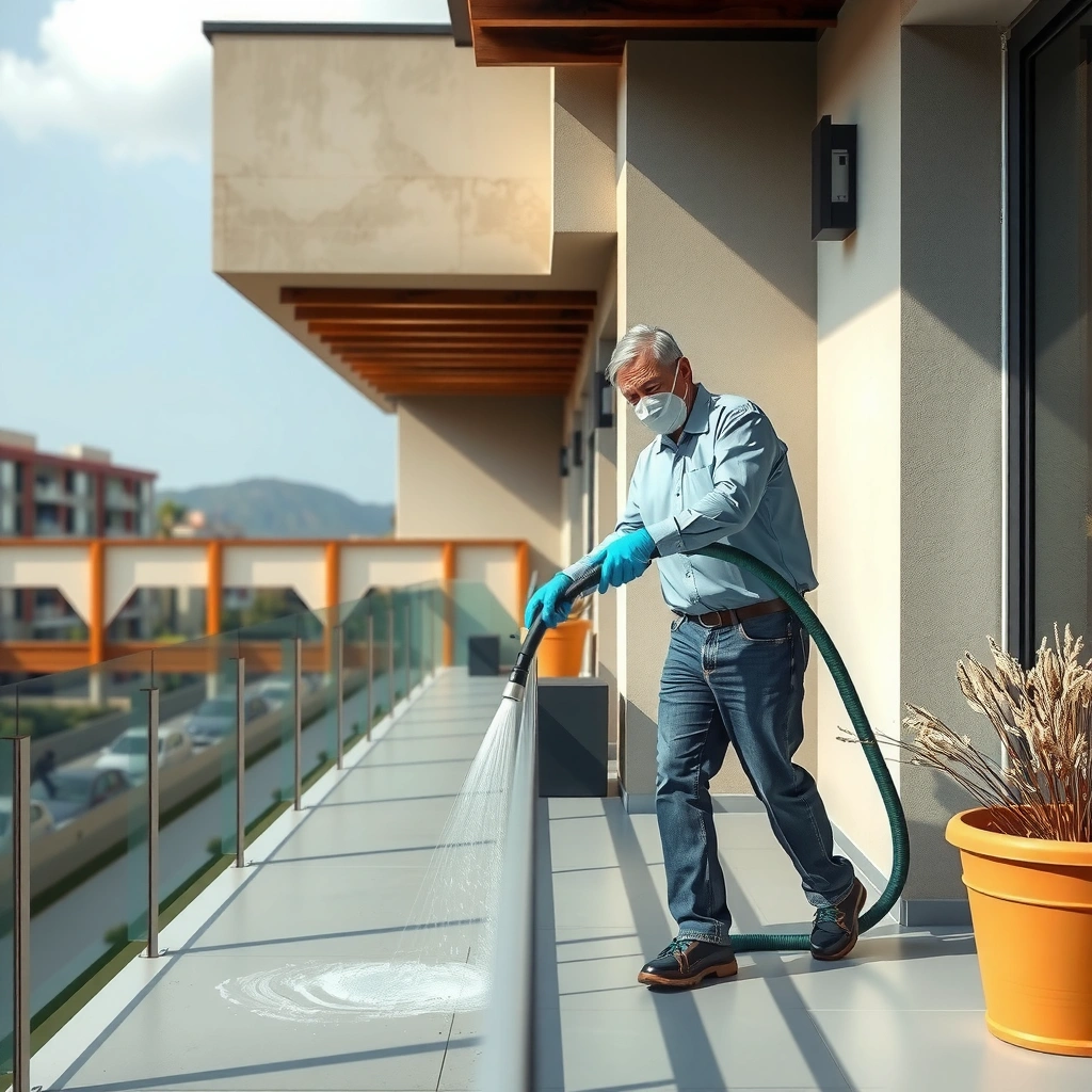 Gather Cleaning Supplies - how to clean a balcony without a hose