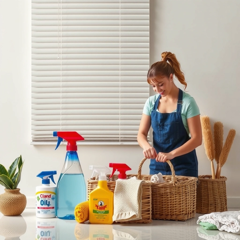 Gather Cleaning Supplies - how to clean bali blinds