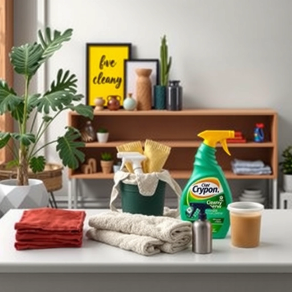 Gather Cleaning Supplies - how to clean crypton fabric