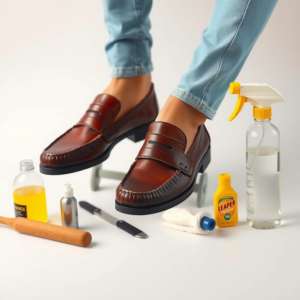 Gather Cleaning Supplies - how to clean leather loafers