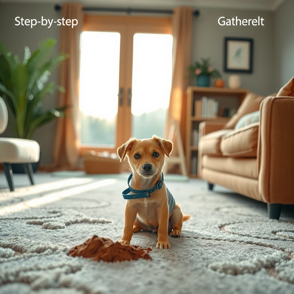 Gather Cleaning Supplies - how to clean dog poop out of carpet