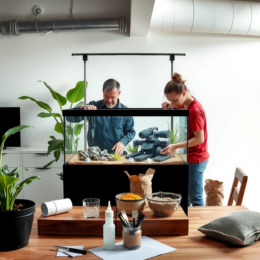 Gather Supplies - how to clean empty aquarium