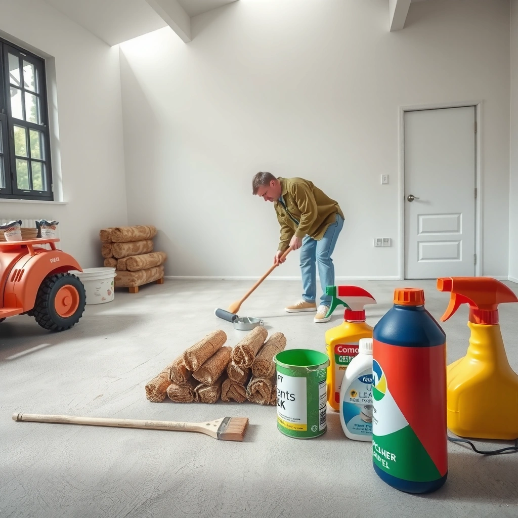 Gather Supplies - how to clean concrete floor for painting