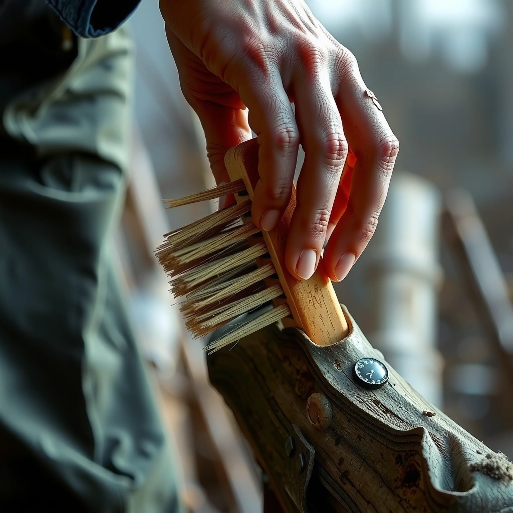 Hair and Debris - how to clean a wood brush