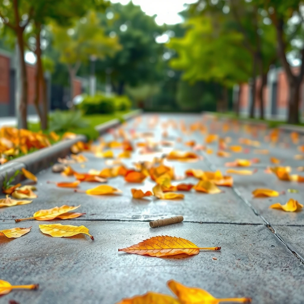 Leaf Stain - how to clean leaf stains on concrete