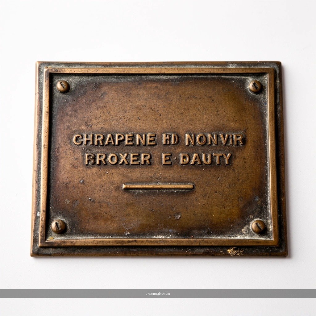 Plaque Condition - how to clean old bronze plaque