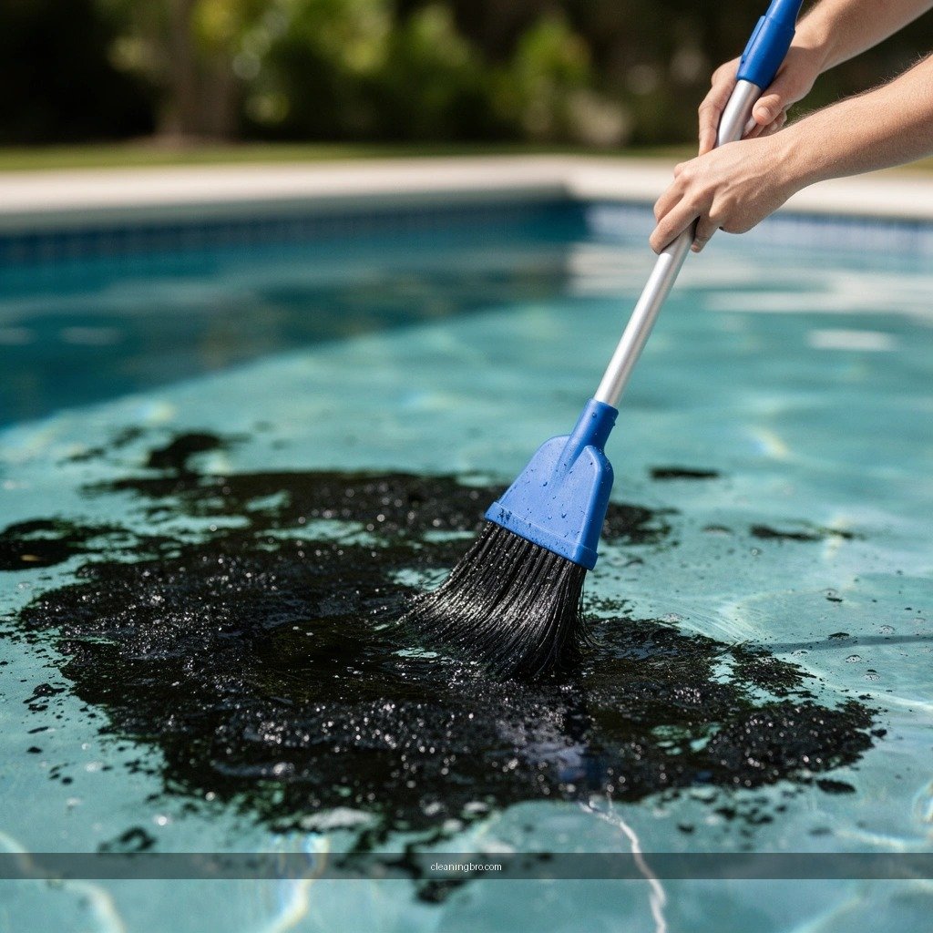 Pool Cleaning - how to clean black algae from swimming pool