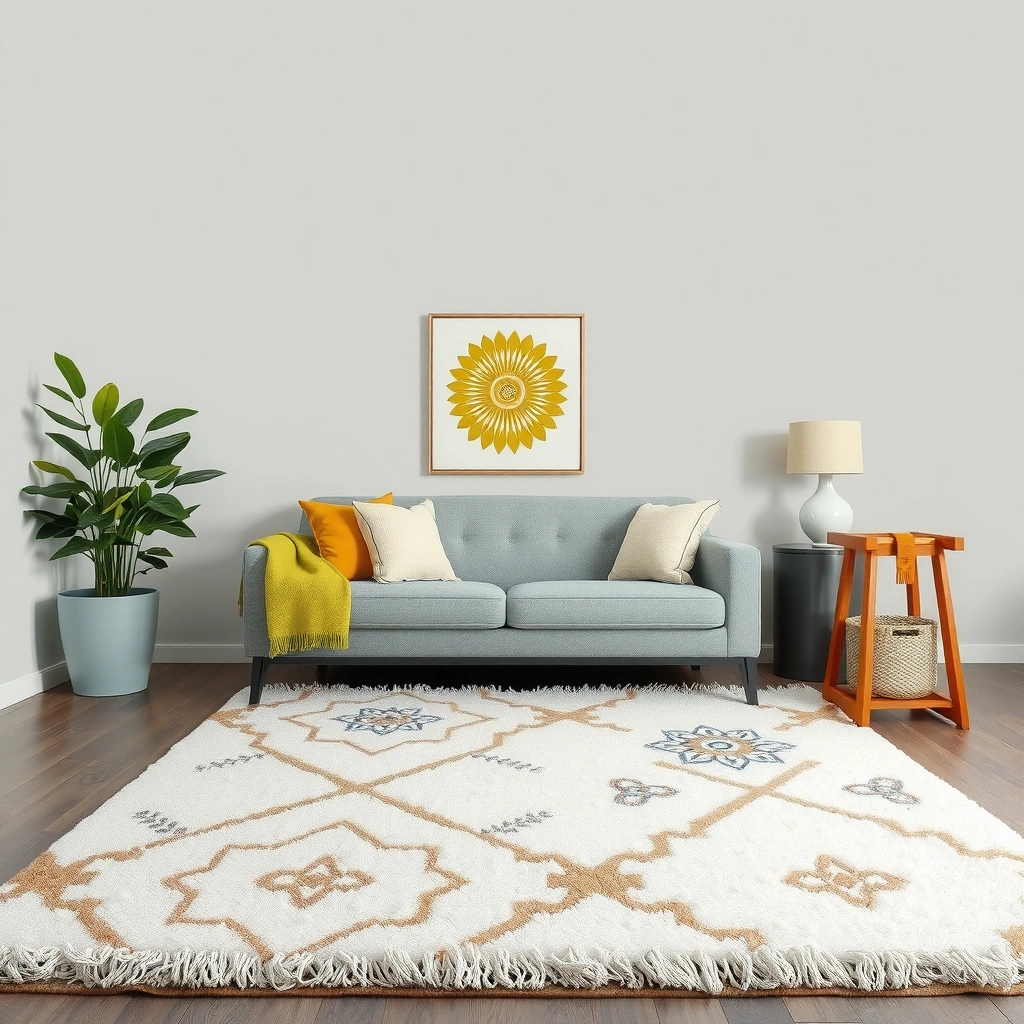 Pre-Clean Prep - how to clean a flokati rug