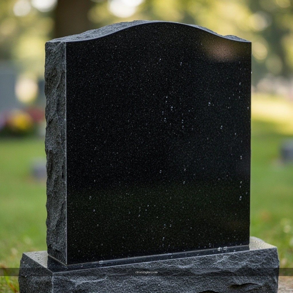 Pre-Rinse - how to clean black granite headstone