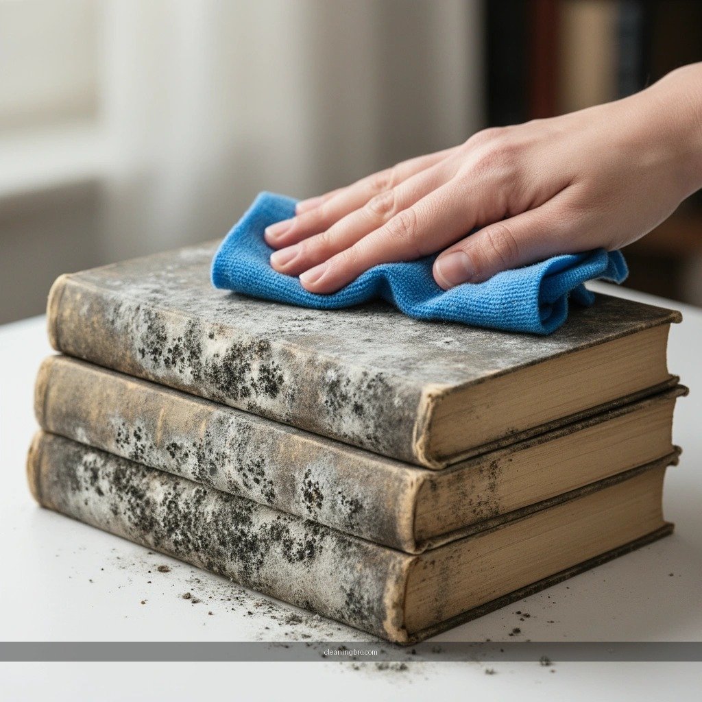 Prepare Your Space - how to clean mold off of books