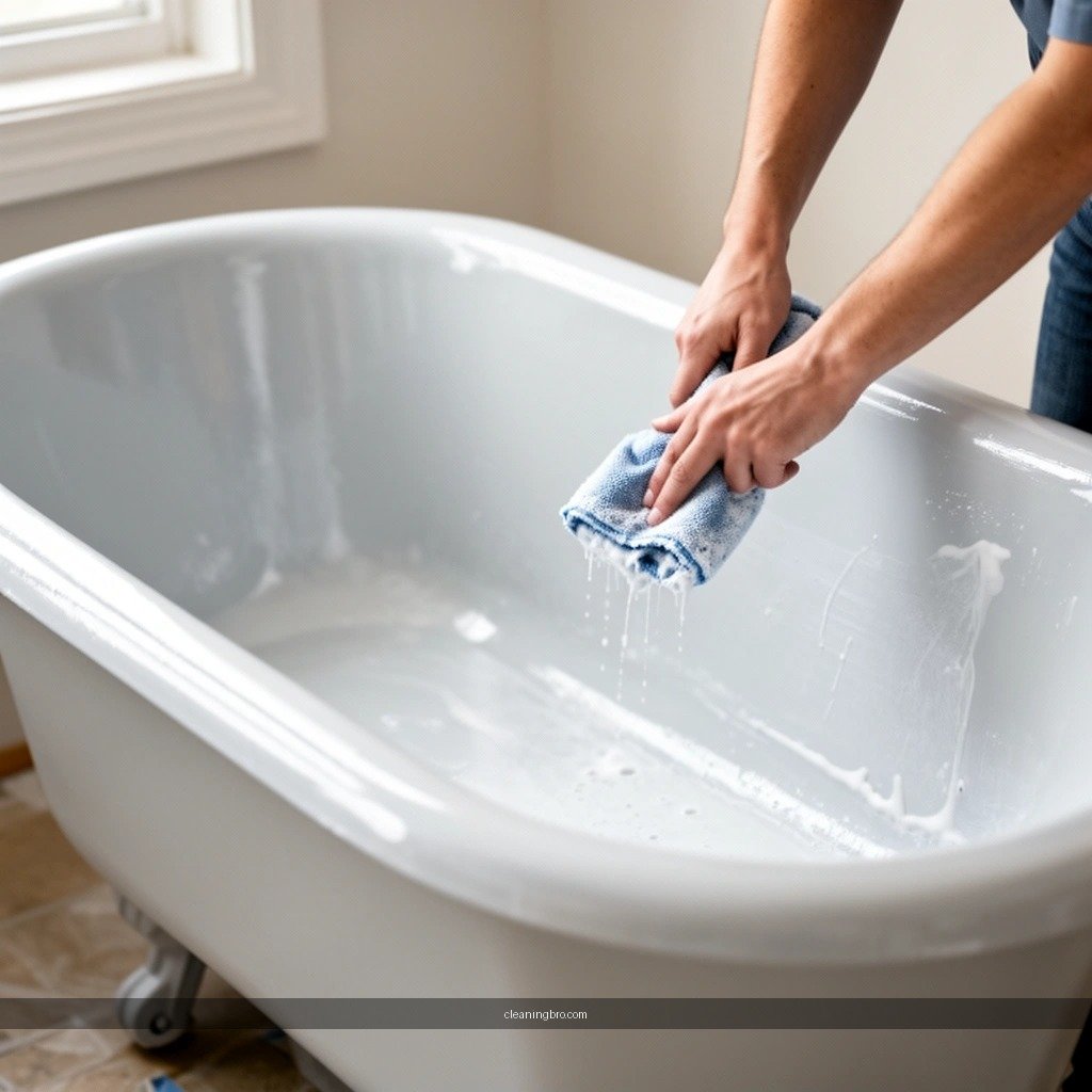 Rinse and Remove - how to clean a painted tub