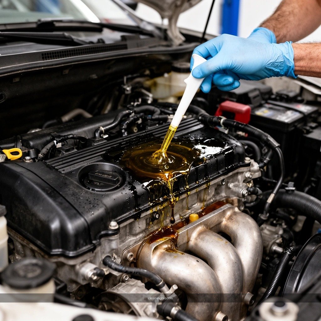 Safety Gear - how to clean oil off engine