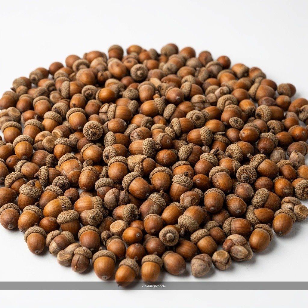 Sort and Remove Caps - how to clean acorns