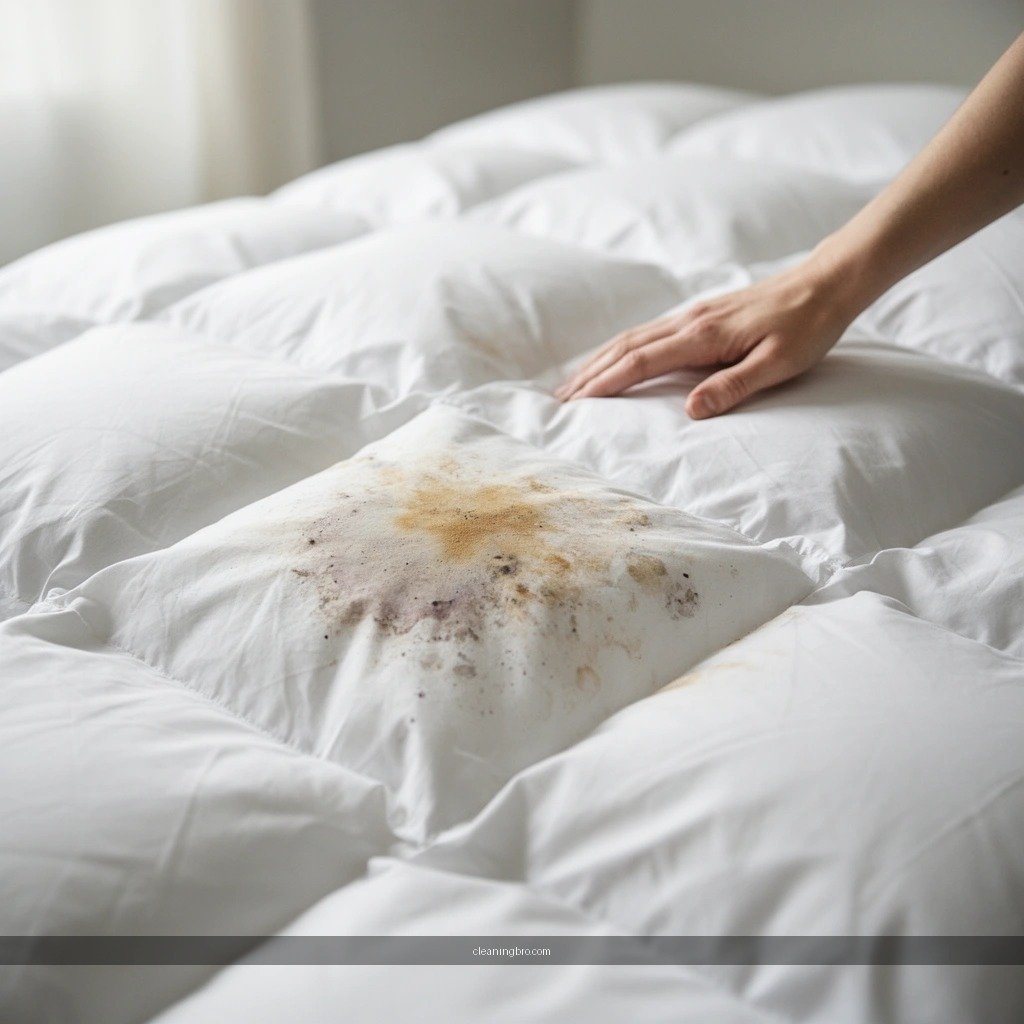 Spot-Clean Stains - how to clean a down feather comforter