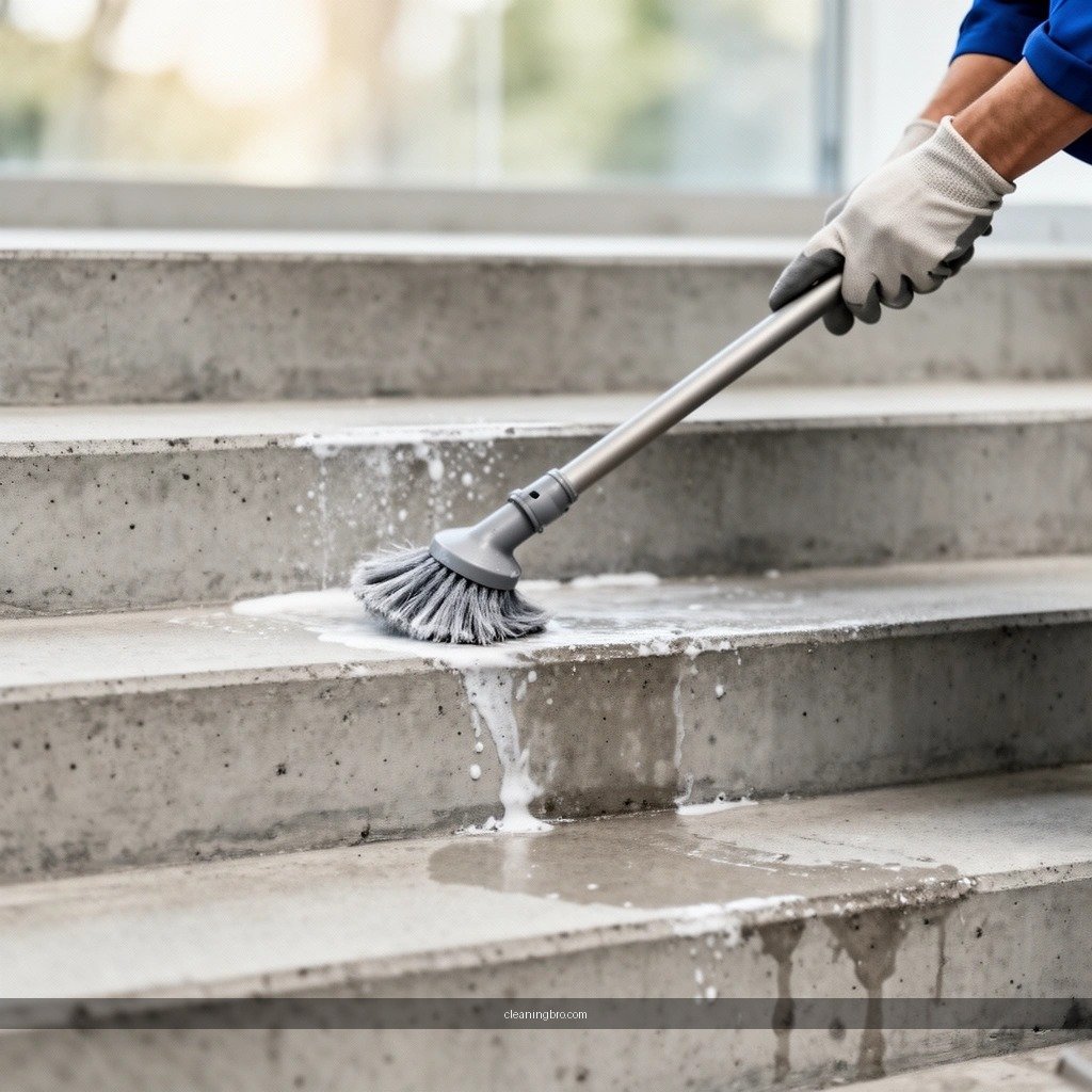 Stairs - how to clean concrete stairs
