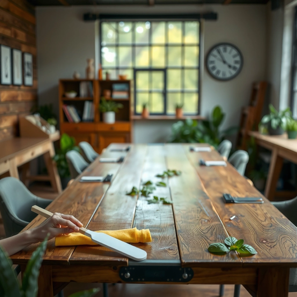 Sticky Residue - how to clean sticky wood table