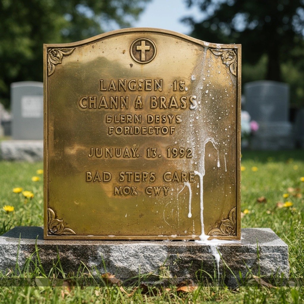 Tarnish Level - how to clean a brass grave marker