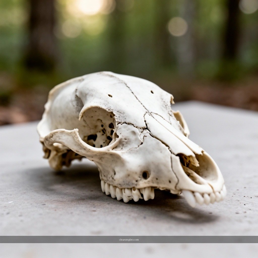 tissue and debris - how to clean an animal skull found in the woods