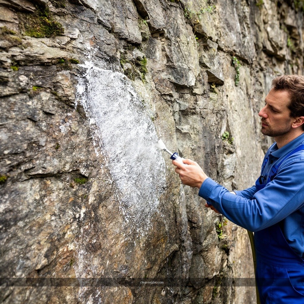 Wall - how to clean a rock wall