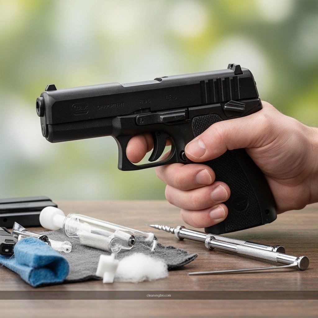 Workspace - how to clean a hand gun